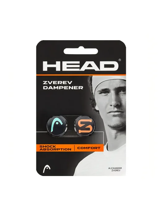HEAD Виброгаситель Zverev Dampener x2, бирюзовый и оранжевый, оранжевый, фото 2