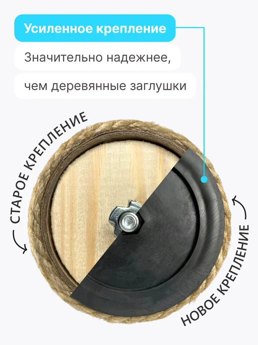 RICH BREED Когтеточка для кошки напольная столбик с домиком, вариант, фото 4