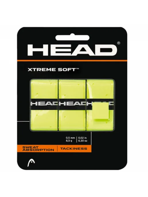 HEAD Обмотка для ручки Overgrip XtremeSoft x3, Yellow, желтый