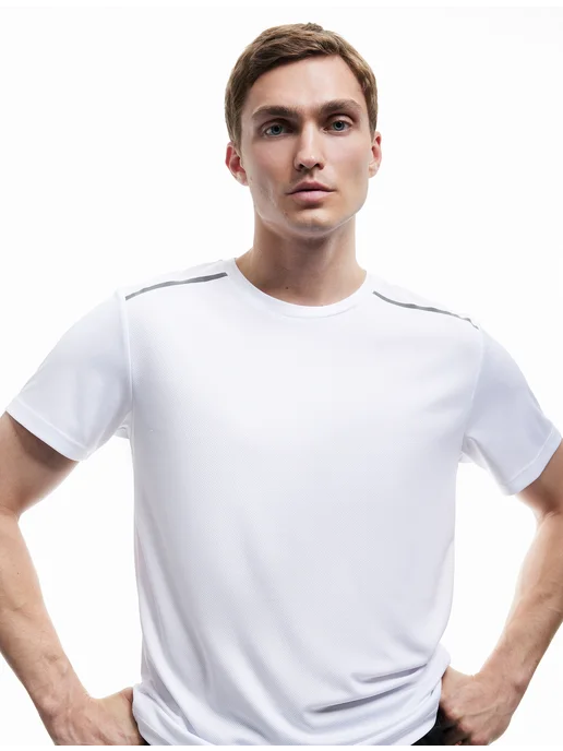KOTON Спортивная футболка с полосами на плечах, белый