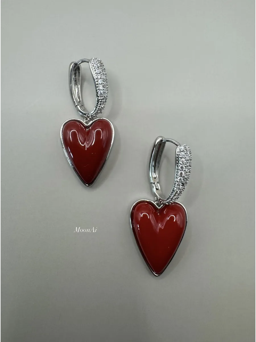 Серьги сердечки
