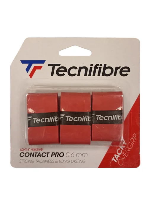 Tecnifibre Обмотка для теннисной ракетки Pro Contact красная, 3шт, 3 шт