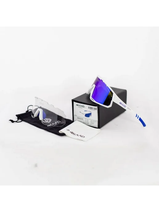 4KAAD Спортивные очки Mirador blue-white, голубой, фото 5