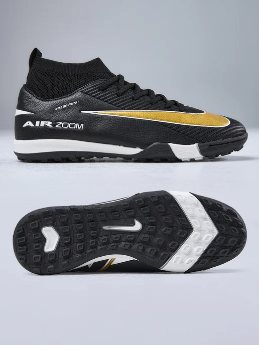 Nike Сороконожки футбольные бутсы, черный, фото 4