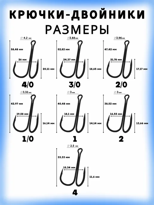 Груза 43 Двойники рыболовные набор №1, черный, фото 2