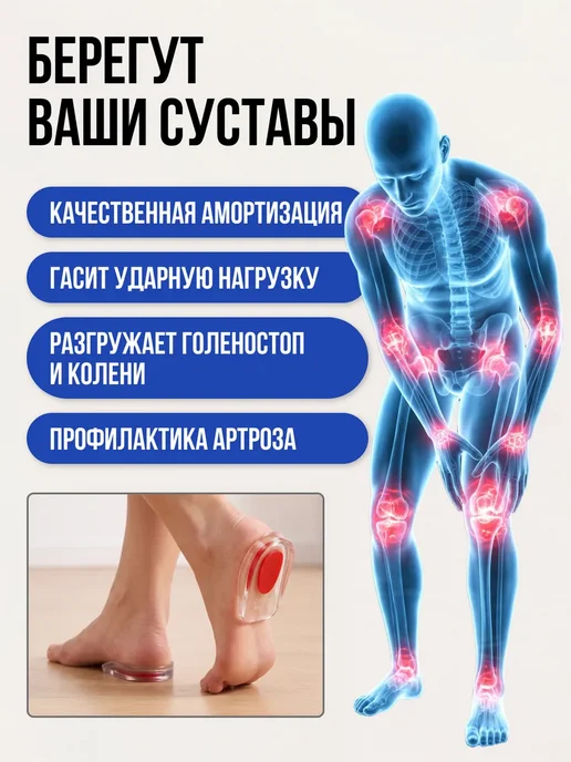 SPORT & COMFORT Силиконовые подпяточники универсальные, синий, фото 2