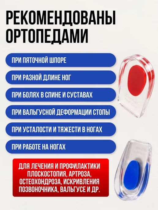 SPORT & COMFORT Силиконовые подпяточники универсальные, синий, фото 3