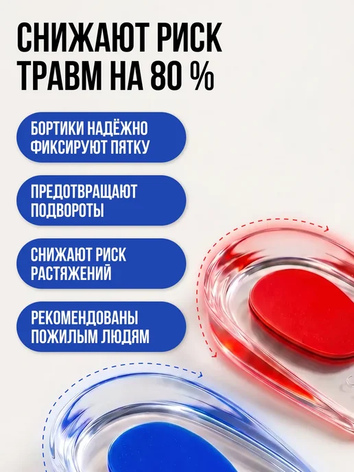 SPORT & COMFORT Силиконовые подпяточники универсальные, синий, фото 6