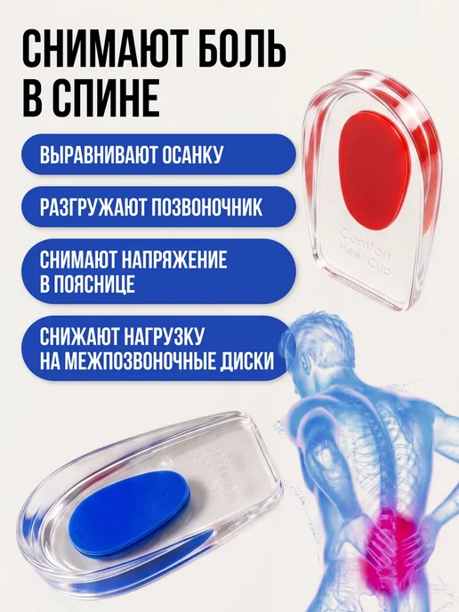 SPORT & COMFORT Силиконовые подпяточники универсальные, синий, фото 7
