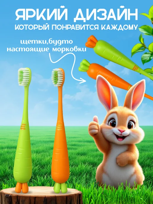 ZubNova Зубная щетка детская набор 2 шт, 2 шт, фото 3