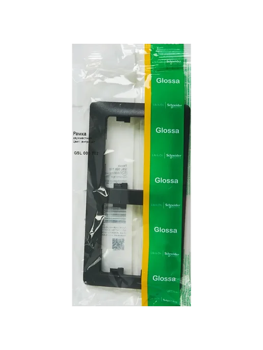 Systeme Electric Рамка для розеток Glossa 2 поста цвет белый, черный, фото 4