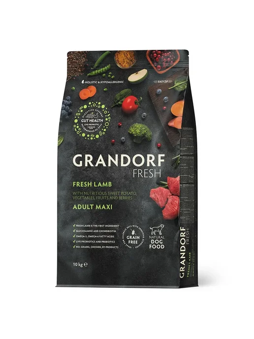 Сухой корм Grandorf fresh Грандорф Фреш для собак, крупные, ягненок, 10 кг, фото 2