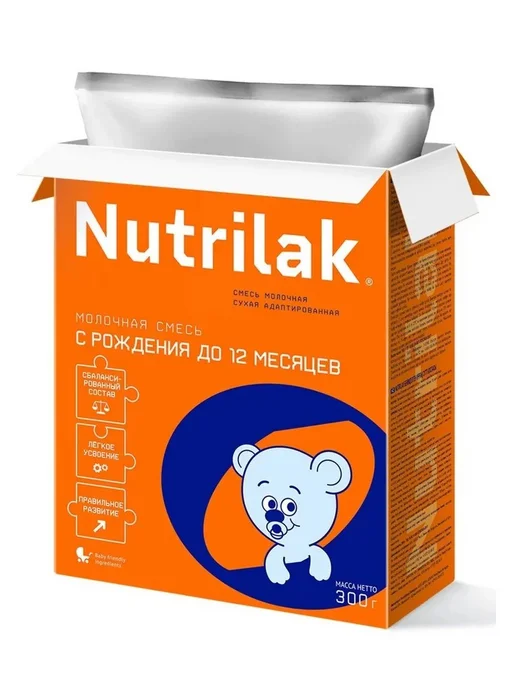 Nutrilak Смесь молочная сухая адаптированная 0-12 мес 300 г х 3 шт, 300 г, 3 шт, фото 8
