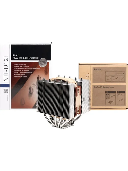 Noctua Кулер процессора NH-D12L, 120мм, 2000RPM, 148Вт, 4-pin PWM, 12 л, 148 Вт, фото 6