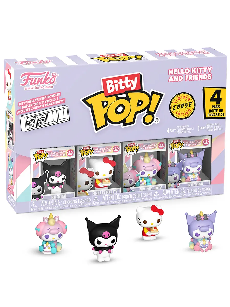 Фигурка Bitty Hello Kitty And Friends Kuromi+HK+My Melody+?