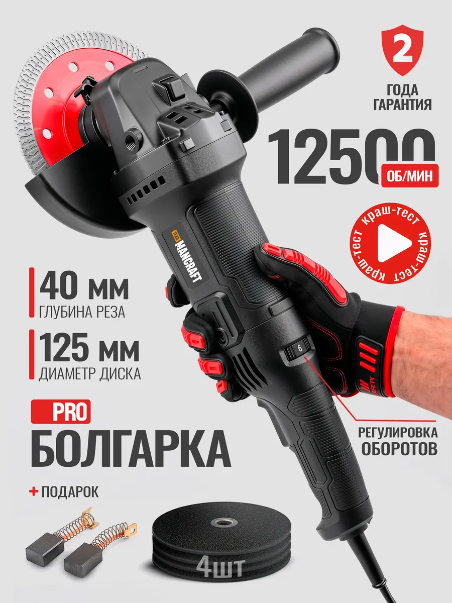 Болгарка электрическая УШМ 125мм