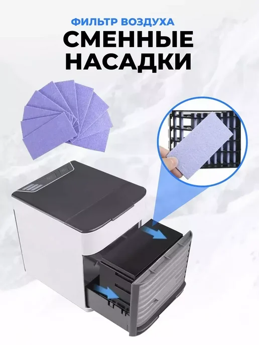 Лидер_Маг Мини кондиционер воздуха мобильный напольный для дома, белый, фото 5