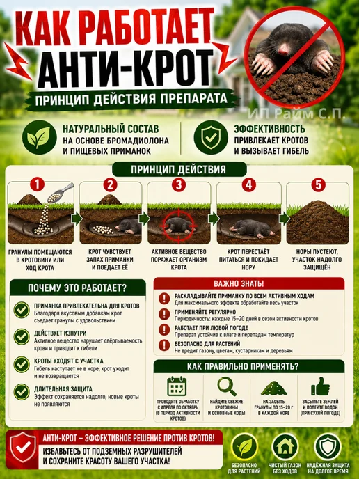 Средство от грызунов Анти-Крот, вариант, фото 2