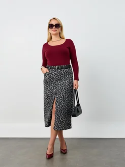 Юбка джинсовая миди с разрезом 458685926 купить за 2 812 ₽ в интернет‑магазине Wildberries