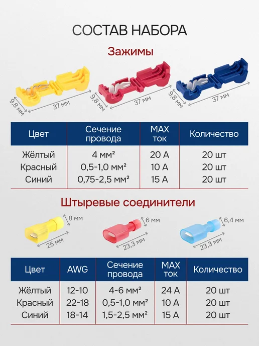 Обжимная прокалывающая клемма T-образная 120 шт, 120 шт, фото 2