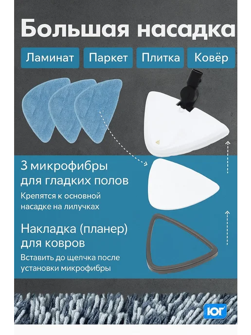 паровая швабра и пароочиститель Паровая швабра пароочиститель и отпариватель для дома, белый, фото 5