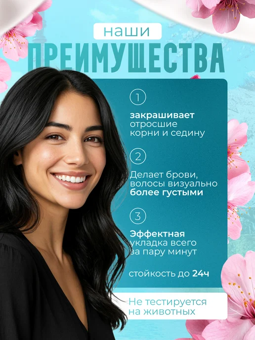 LuXXLush Пудра для закрашивания волос бровей бороды маскирующая седин…, коричневый, фото 3