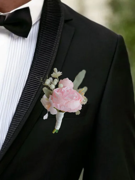 Lutik wedding Бутоньерка для жениха, бутоньерка для свидетелей, зеленый