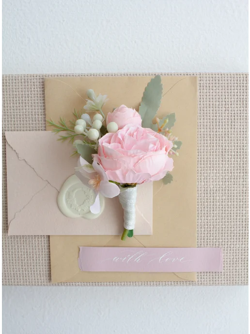 Lutik wedding Бутоньерка для жениха, бутоньерка для свидетелей, зеленый, фото 3