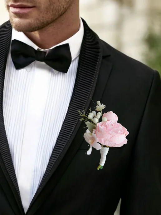Lutik wedding Бутоньерка для жениха, бутоньерка для свидетелей, зеленый, фото 6