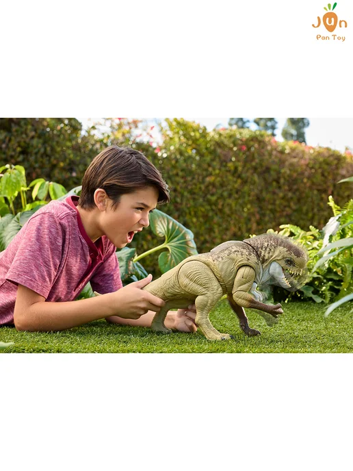 Jurassic World Фигурка мир юрского периода Тираннозавр маттел Distortus rex, коричневый, фото 8