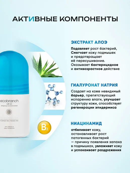 BestKorea shop Антиперспирант шариковый гипоаллергенный без запаха, 30 мл, фото 3