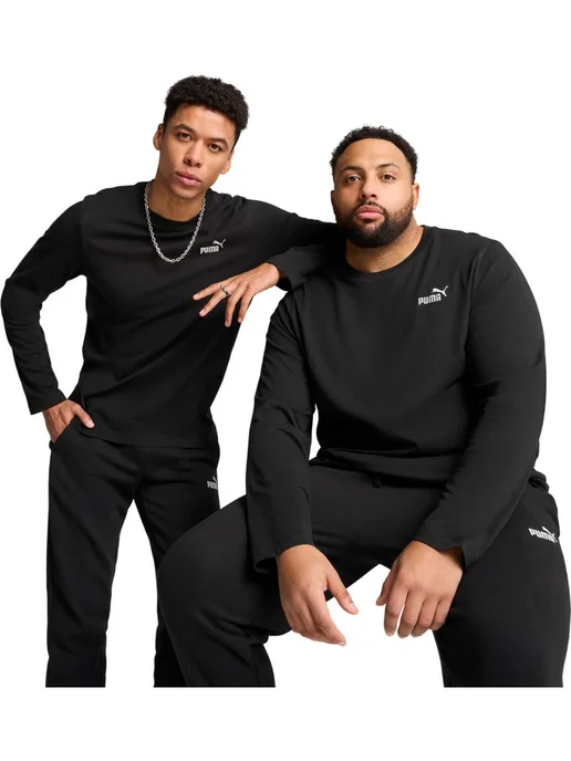 PUMA Лонгслив Essentials No. 1 Logo Long Sleeve Tee Men, черный