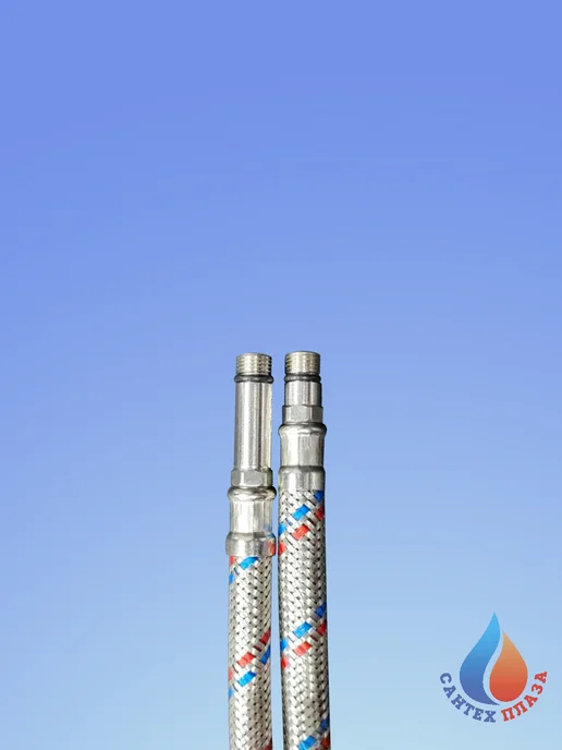 Гибкая подводка для смесителя 1 2"xM10x40см 2 шт, 10x40 см, 2 шт, фото 4