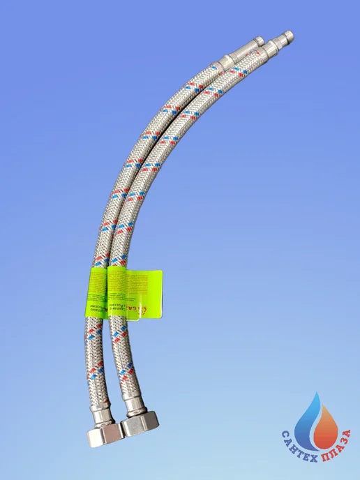 Гибкая подводка для смесителя 1 2"xM10x40см 2 шт, 10x40 см, 2 шт, фото 6