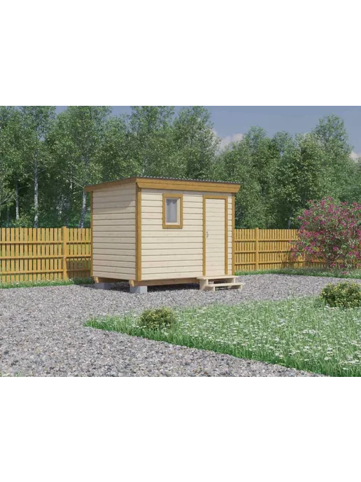 Дома VANDA Дачная бытовка без отделки Физалис 3x2 м, 3x2 м