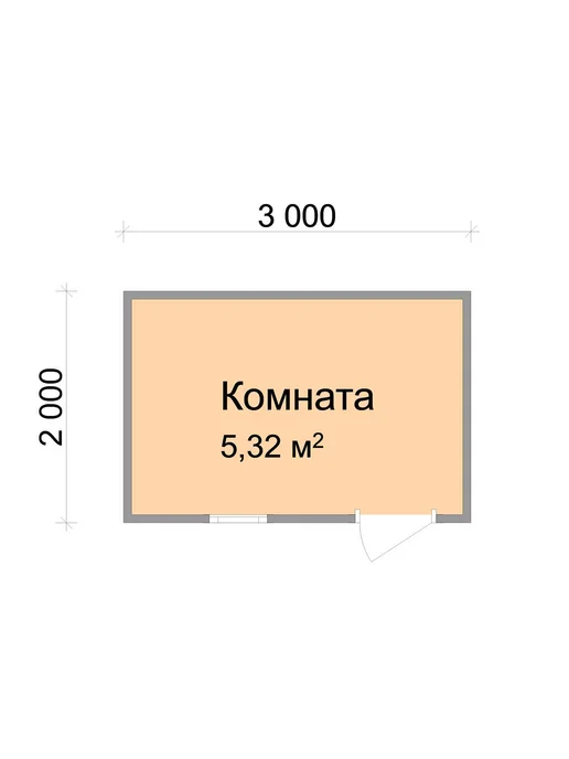 Дома VANDA Дачная бытовка без отделки Физалис 3x2 м, 3x2 м, фото 2