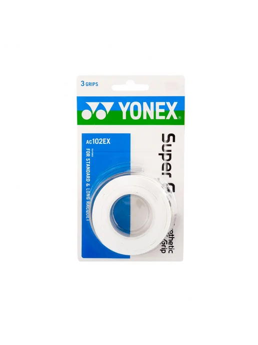 YONEX Обмотка для ракетки Overgrip AC102C белая, 3шт, 3 шт