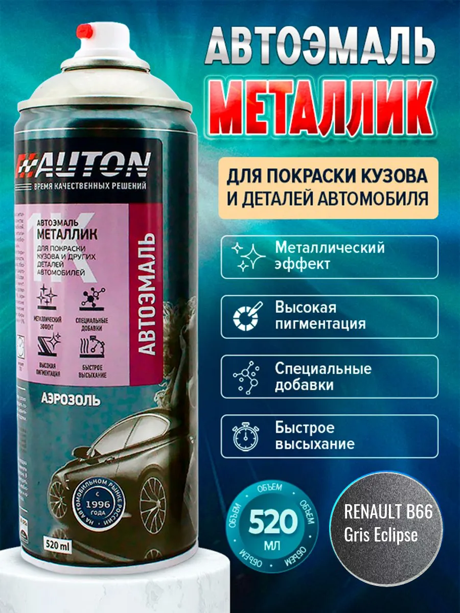Автоэмаль "Металлик" RENAULT B66 Gris Eclipse 520 мл