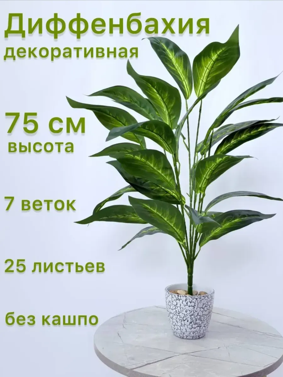 Искусственные растения для декора в интерьер в кашпо