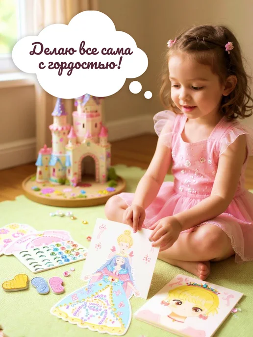 DOMELY Игровой набор для творчества для девочек, фиолетовый, фото 7