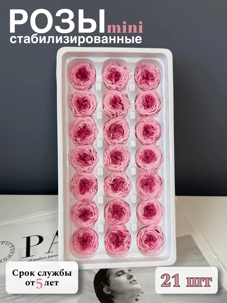 Розы стабилизированные пионовидные