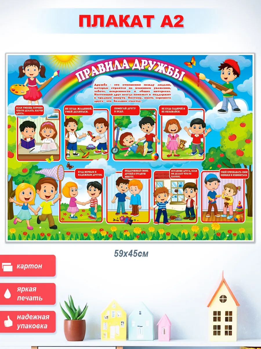 Плакат Правила дружбы