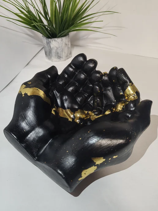 ART*ANG Декоративная подставка руки Давида, черный, фото 5