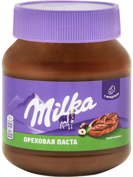 Паста шоколадно-ореховая MILKA с добавлением какао, вариант