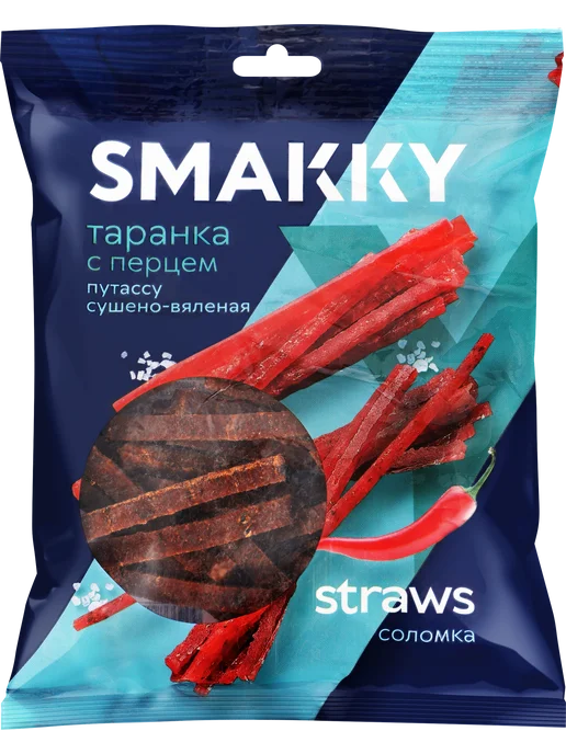 Рыба солено-сушеная SMAKKY Таранка с перцем соломка, вариант