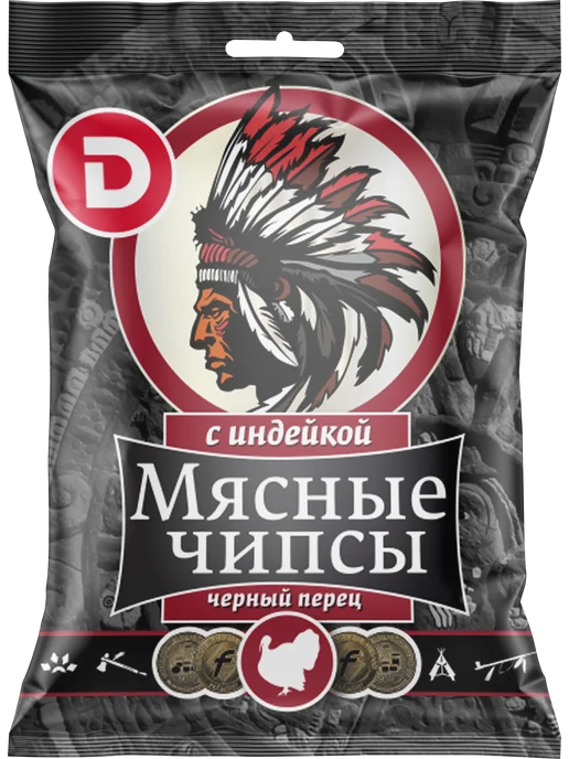 Продукт сыровяленый из мяса птицы Дымов Чипсы с индейкой, эк, вариант
