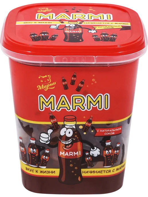 Мармелад жевательный МАРМИ с соком в форме бутылочки колы, вариант, фото 2