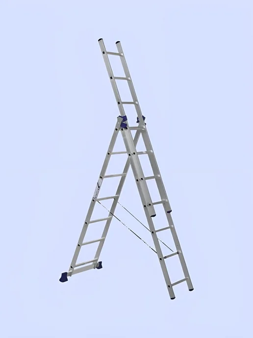 Alumet Трехсекционная лестница алюминиевая Алюмет H3 5307 3x7, 3x7