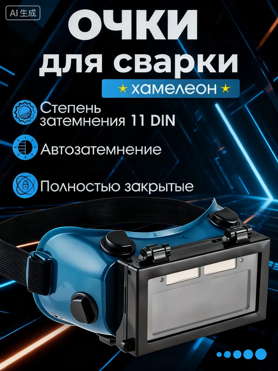 Очки для сварки хамелеон закрытые