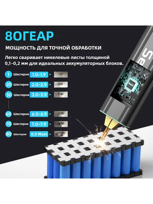 SeeSii Портативный точечный сварочный аппарат с дисплеем SE-209, вариант, фото 3